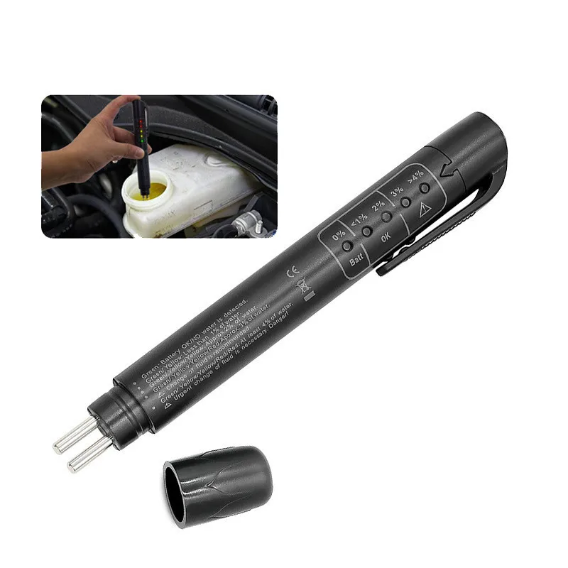 

High precision Auto Brake Fluid Tester Pen Liquid performance Diagnostic Tools With 5 LED observe replace prompt Tester Battery