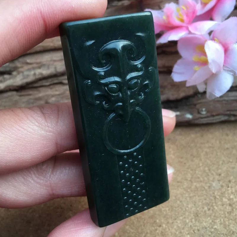 Natural Hetian Qing yu Animal Jade Pendant Jewelery Lucky Exorcise evil spirits Auspicious Amulet Fine | Украшения и аксессуары