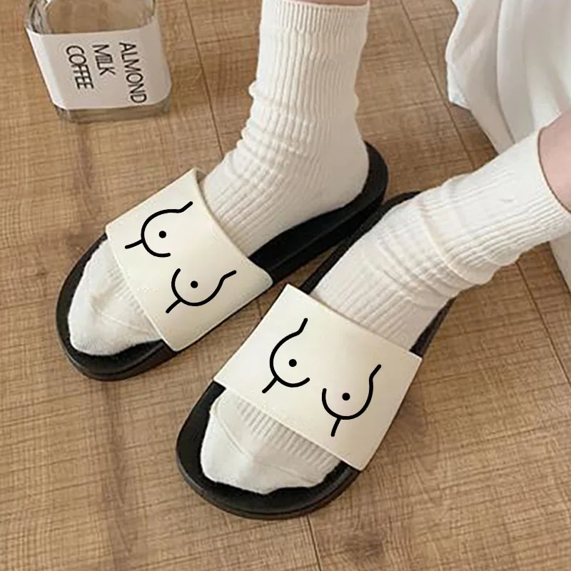 

shoes for women 2021 Sexy Funny pattern printing summer sandals Beach Slides Home Slippers Slip on Sandals Female Shoes