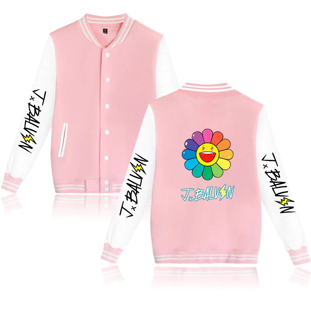 

Hot J BALVIN Tracksuit Cool Baseball Jackets Unisex Long Sleeve Jacket Women Streetwear Creative Album Colors Clothes Oversized