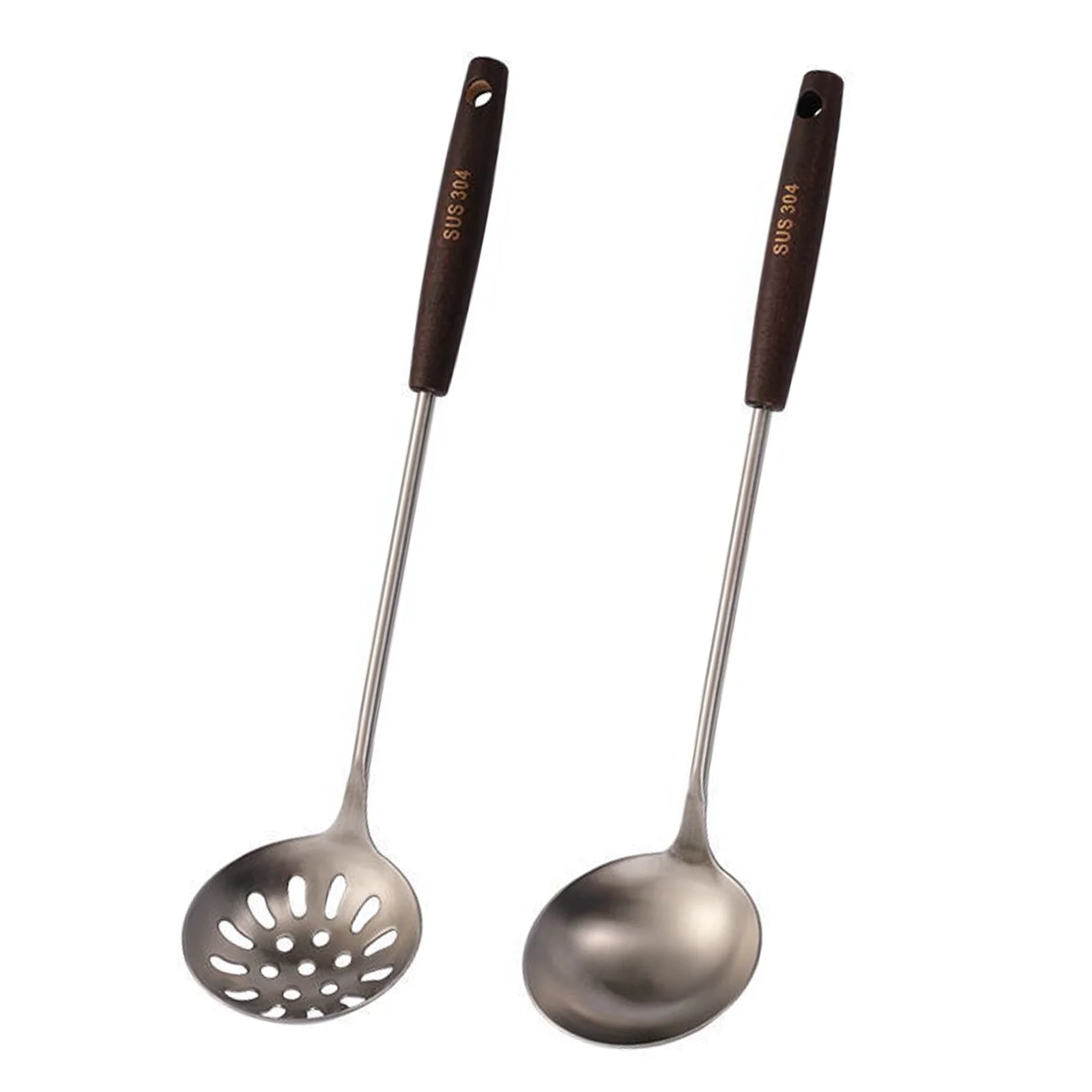 

Stainless Steel Spoon And Leaky Spoon Colander Hot Pot Spoon Long Handle Kitchen Cooking Tool Slotted Ladle Soup Ladle