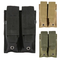 9mm pistol magazine pouch hunting tactical double molle belt dual mag bag flashlight holder attachment package gun accessories