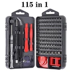 Набор прецизионных отверток 115 в 1, набор инструментов для ремонта телефонов, отвертки звездообразной формы, ручной инструмент для ремонта IPhone, планшетов, часов