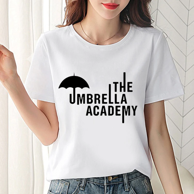 

New 2021 Umbrella Academy Harajuku T-shirt Women Graphic Anime Funny Cartoon Casual 90s Top Tee Female Harajuku Short sleeve