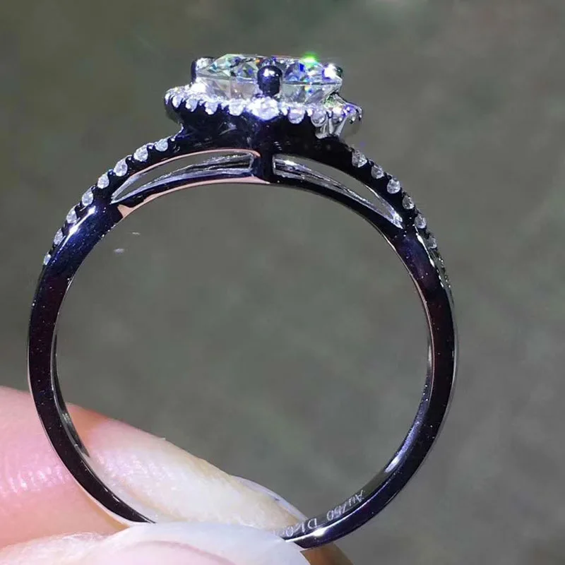 

Natural Gemstone S925 Sterling Silver Rings for Women Heart Shape Anillos De Wedding Silver 925 Diamond Jewelry Bizuteria