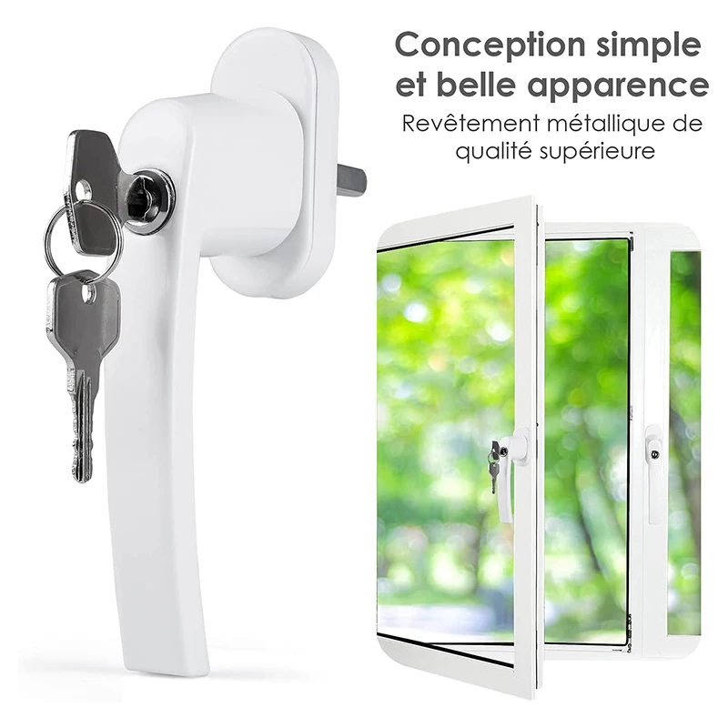 

1 piece door handle aluminum alloy window door handle child safety door and window lock handle double-glazed window handle
