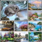 5D алмазная живопись, пейзаж, прибрежная круглая вышивка стразы, Набор для вышивки крестиком, мозаика сделай сам, домашний Новогодний подарок