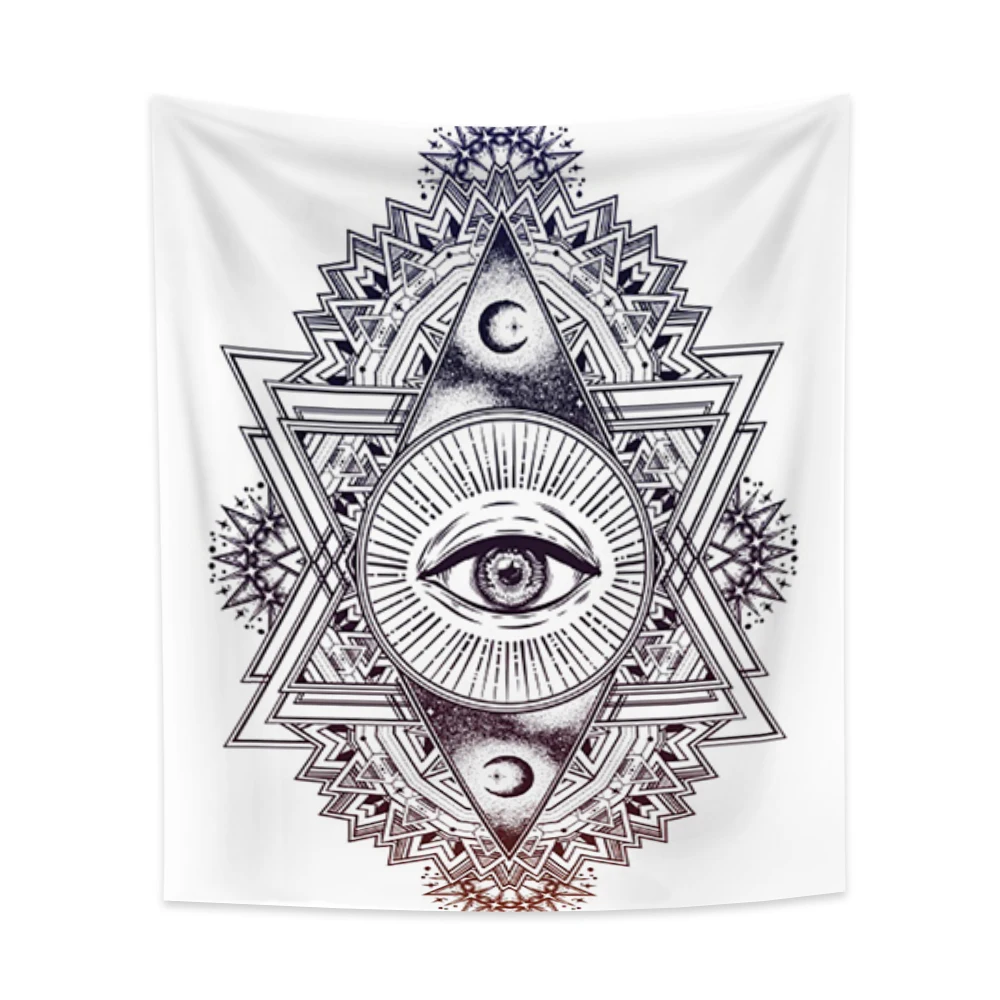 

Laeacco Fashion Tapestry Mandala Dreamy Pattern Psychedelic Wall Hangings Home Decor for Living Room Bedroom Dorm Decorations