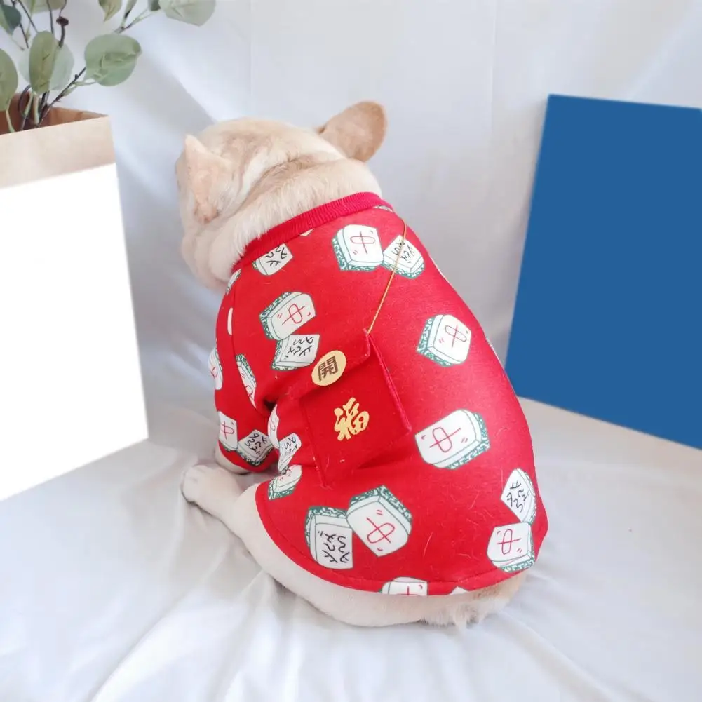 

50% Hot Sales!!! Sweatshirt Mahjong Printing Two-legged Pet Clothes Soft Hooded Hoodie for Winter