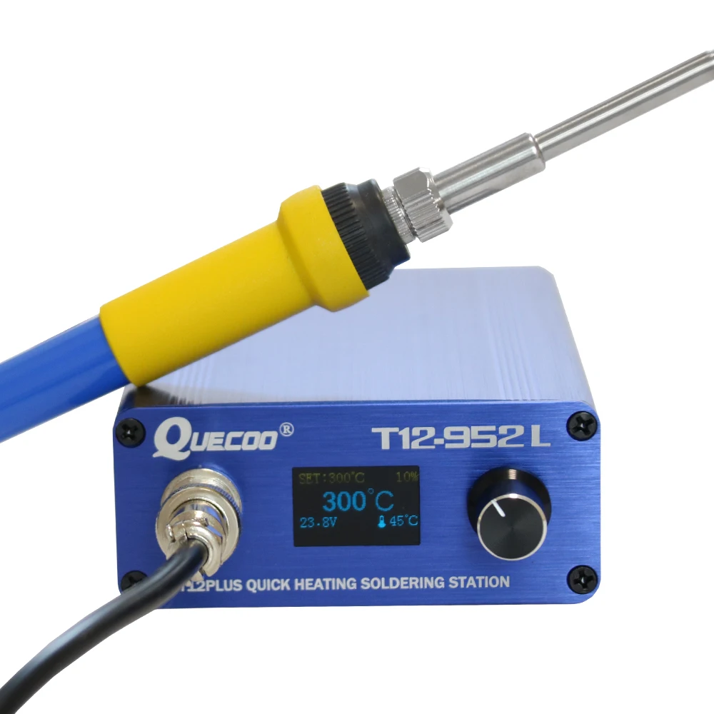 

Quick Heating T12-952 plus OLED Digital soldering station electronic iron tips 2021 New version with 907 blue handle tools