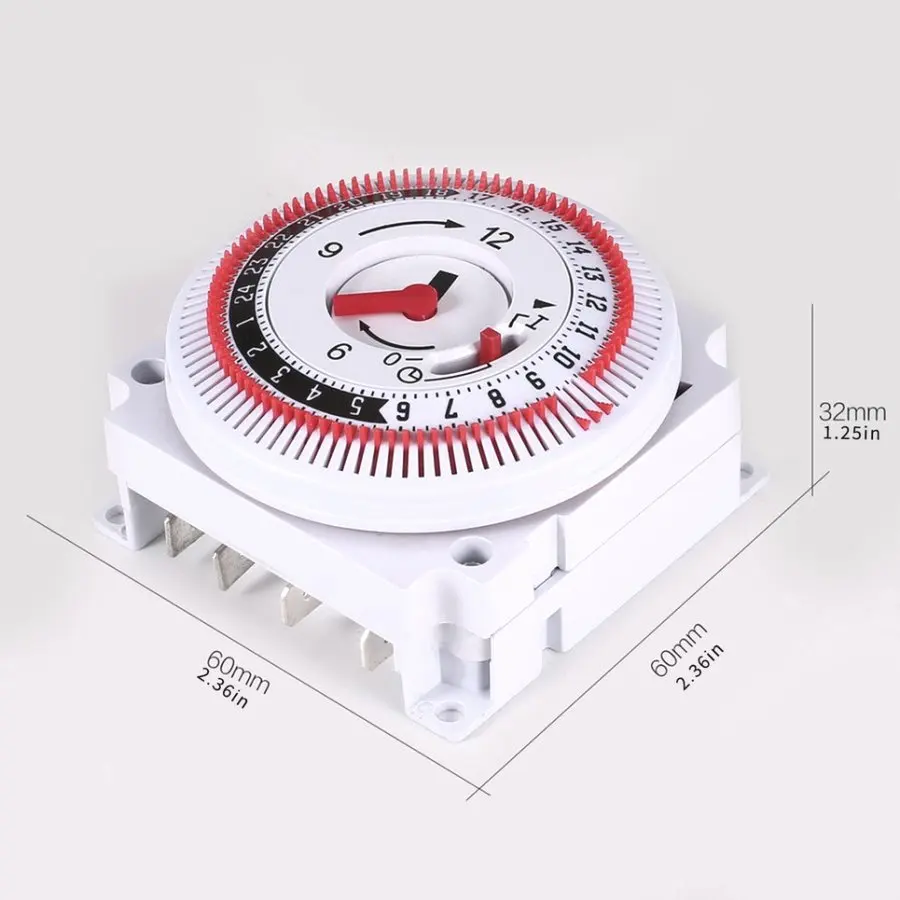 Mechanical Timer Switch 15min 24h Circular Countdown Energy Saving Industrial On/Off Controller AC250V 3800Watts | Обустройство дома
