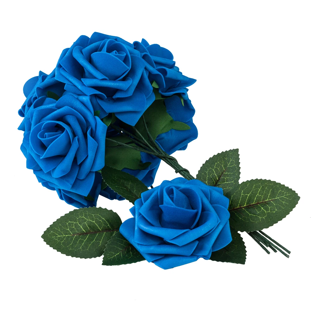 

25pcs PE Foam Rose Flower Dark Blue