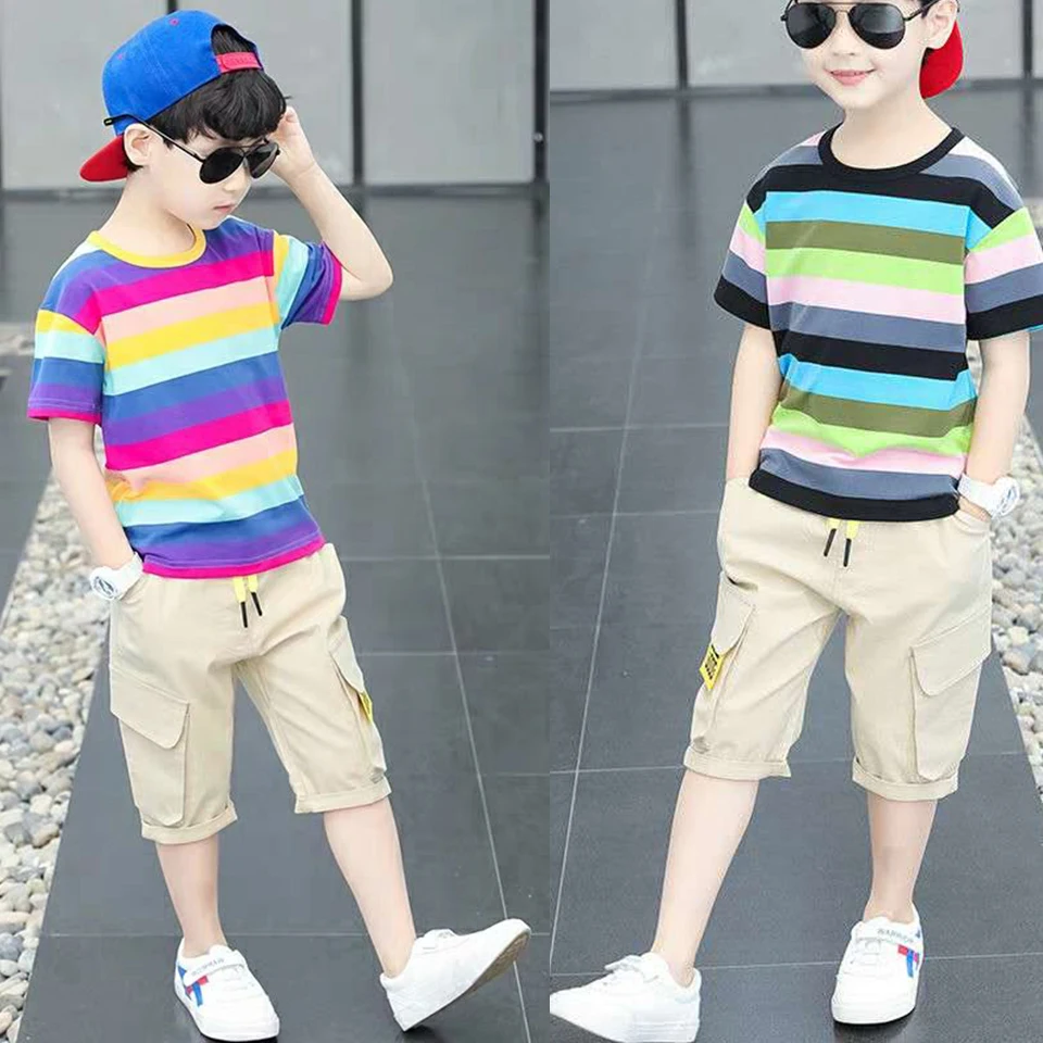 

Summer Boys Clothing Sets Children T-shirt Short Sleeve Pants Set Two Pieces Set Kids Baby Boys Clothes