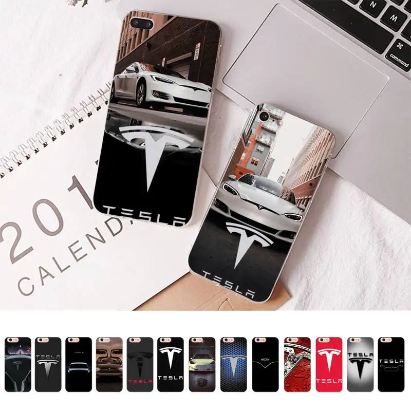 

FHNBLJ American electric car Tesla Phone Case for iPhone 11 12 pro XS MAX 8 7 6 6S Plus X 5S SE 2020 XR cover