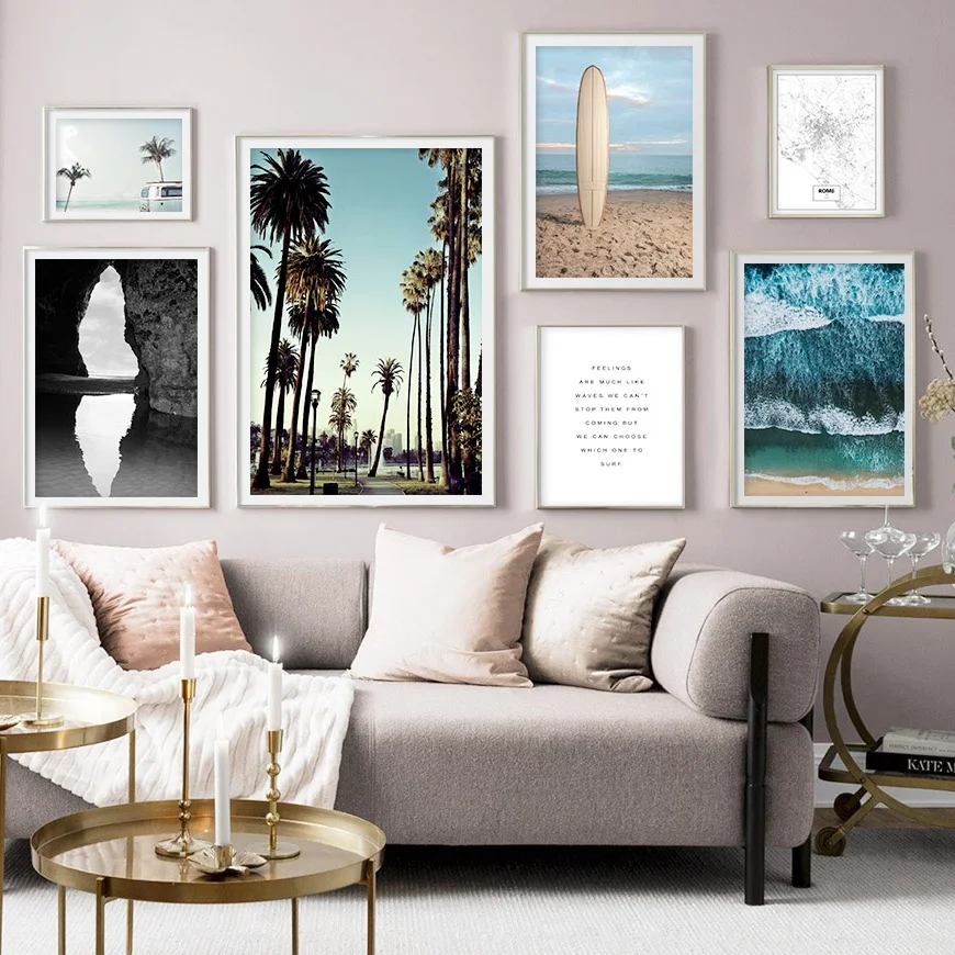 

Cave Wave Beach Coconut Grove Wall Art Canvas Painting Nordic Posters And Prints Landscape Wall Pictures For Living Room Decor