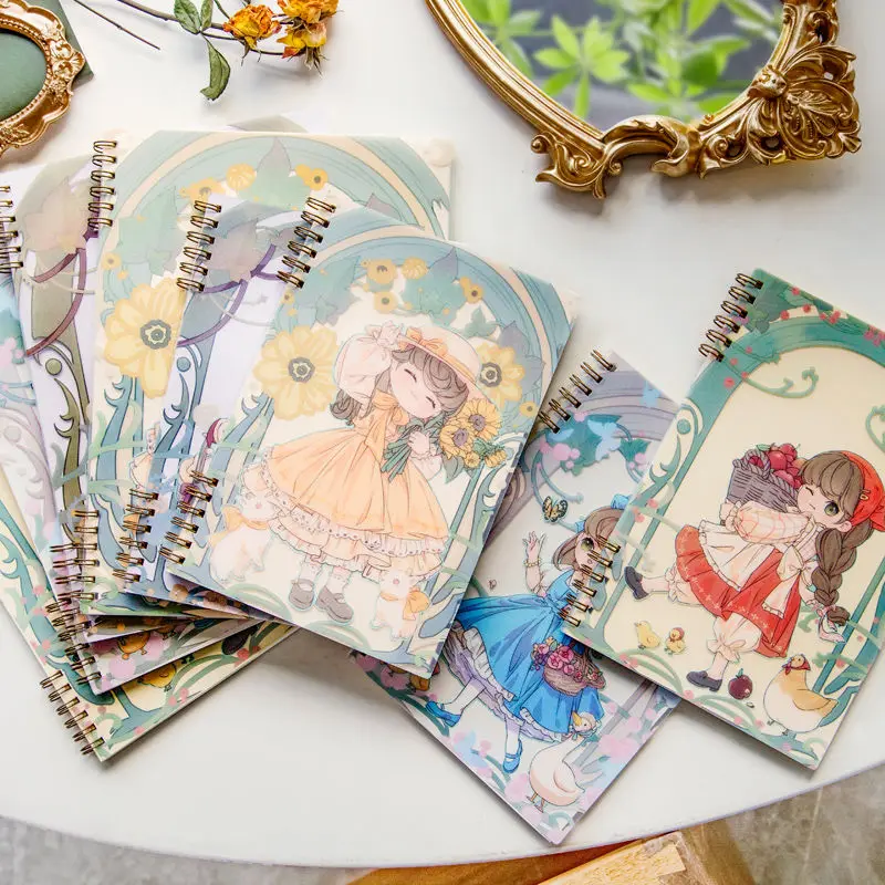 

Retro Coil Notebook Student Notepad A5 Stationery for School Supplies Kawaii 1PCS