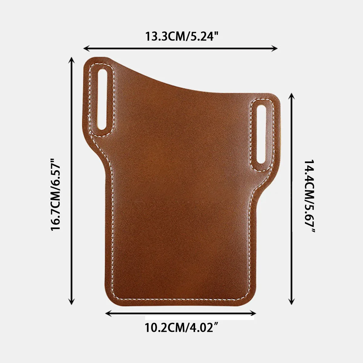 

Waterproof Leather Mobile Phone Bag Outdoor Holster Sports Leisure Mobile Phone Waist Bag Anti-drop Mobile Phone Case Belt Bag