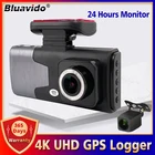 Видеорегистратор Bluavido 4K, GPS, 2160P, камера заднего вида, Wi-Fi, ночное видение