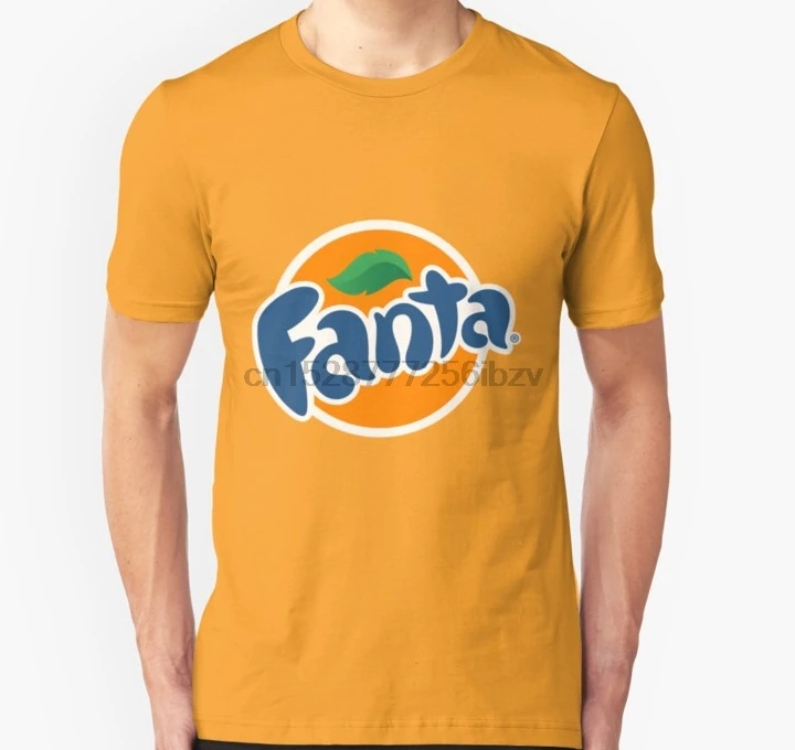 Мужская футболка Fanta оригинальная оранжевая унисекс с логотипом принтом