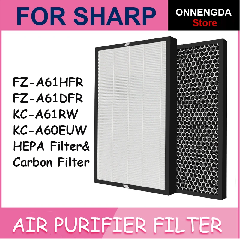 Для Sharp FZ A61HFR A61DFR сменный очиститель воздуха HEPA & дезодорирующий фильтр для KC A61RW