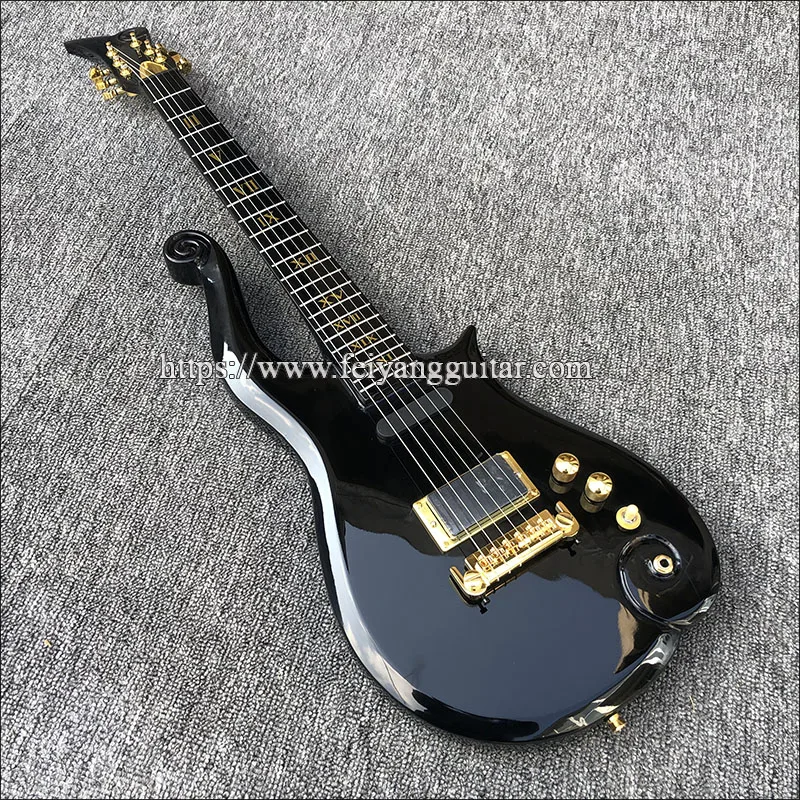 

Высококачественная электрическая гитара prince cloud, черная электрическая гитара с кленовым грифом и корпусом Альдера, бесплатная доставка