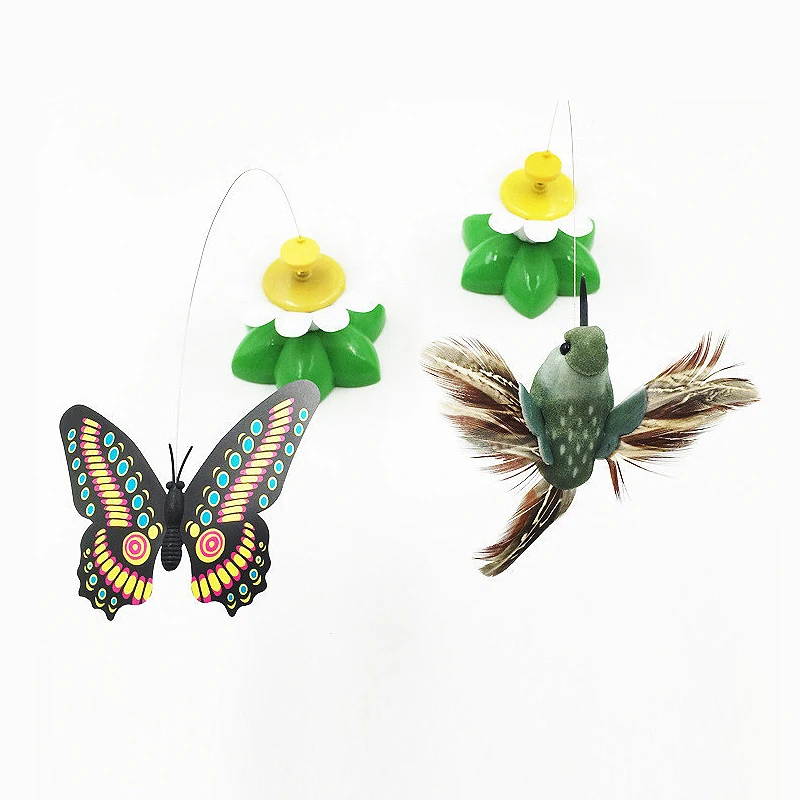 Игрушка для кошки электрические вращающиеся красочными бабочками и бантиками
