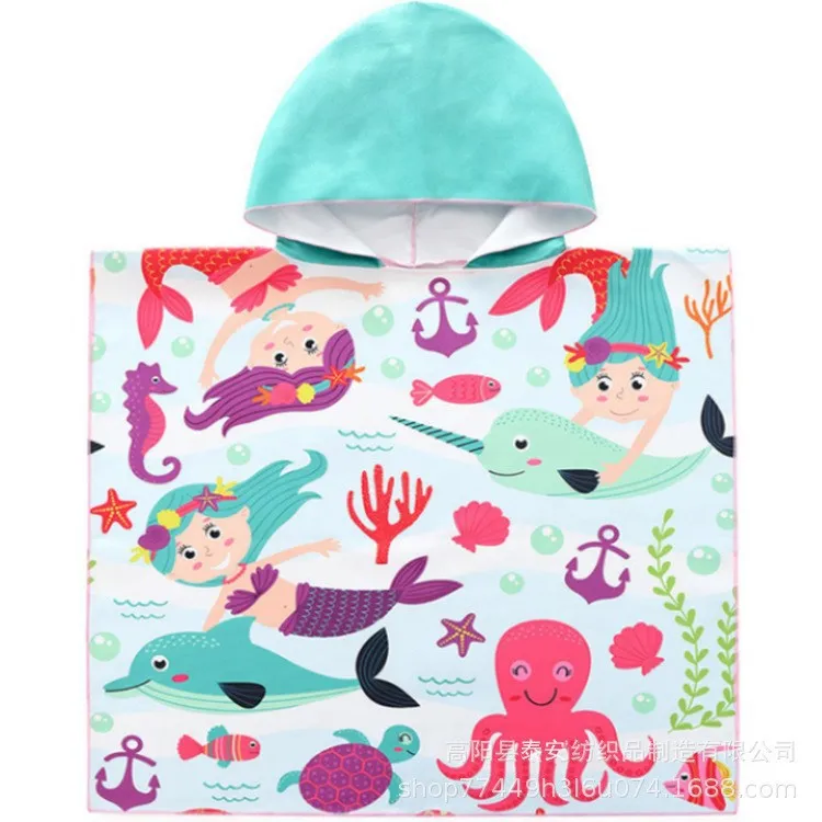 

Soft Bath Mermaid Towel Pajamas Cartoon Adult Children Wearable Blanket Quick Dry Bath Beach Spa Bathrobes Wash Cloth Sleepwear