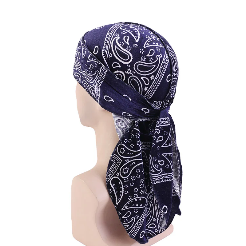 

Unisex Men Women Velvet Durag Breathable Bandana Hat do doo du rag long tail headwrap Insect Print Durags for Men Chemo Cap