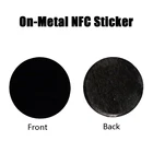 Тонкая металлическая наклейка NFC NTAG213 NTAG215 NTAG216 чип 30 мм круглая черная