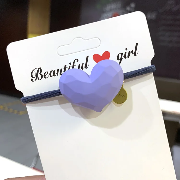 2020 2021 Ретро резинка для волос в форме сердца резинки аксессуары девочек