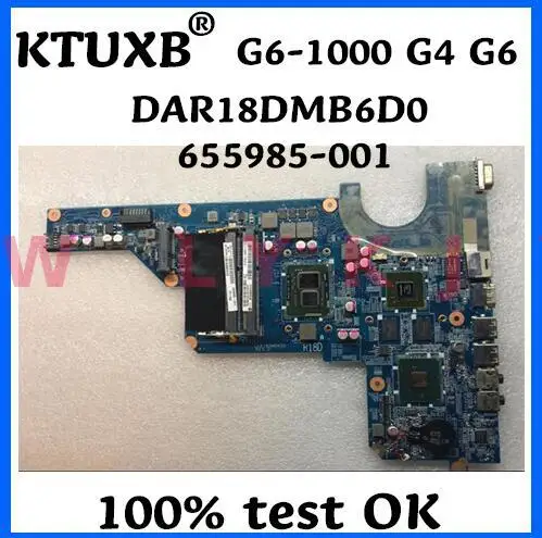KTUXB 655985 001 аккумулятор большой емкости для HP G6 1000 654117 para G4 материнская плата DAR18DMB6D0