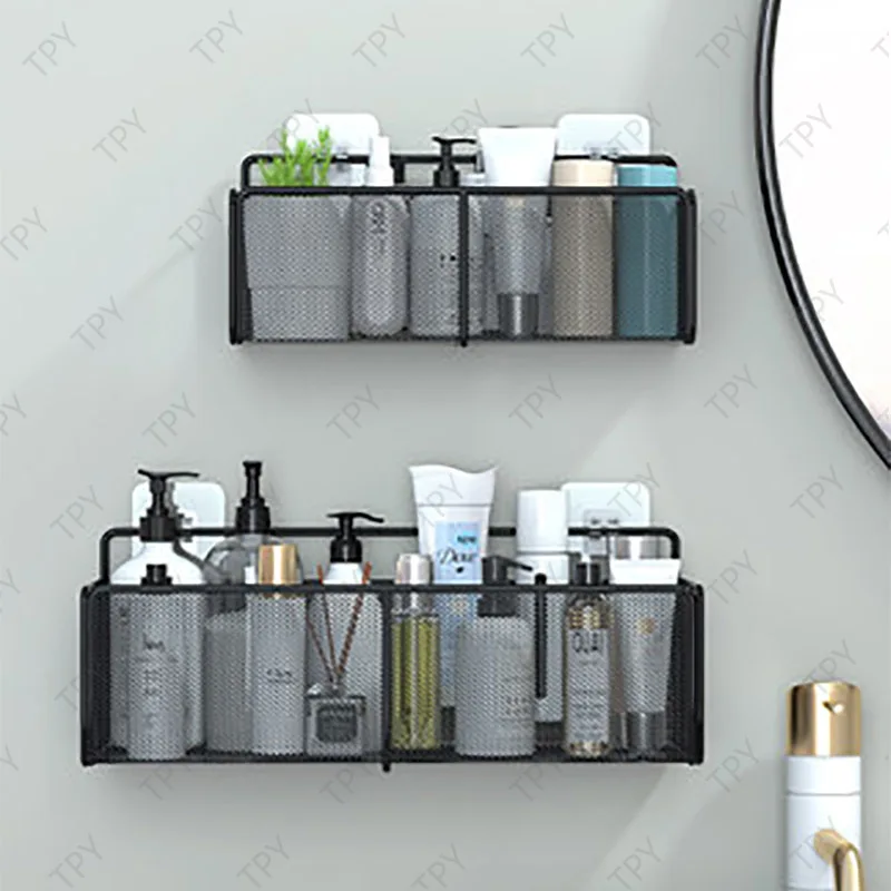 

Bathroom Transport Drilling Storage Corner Bathroom Wash Shelf Toilet Rack Wall Suction Tripod Kitchen Wall Hanging Storage
