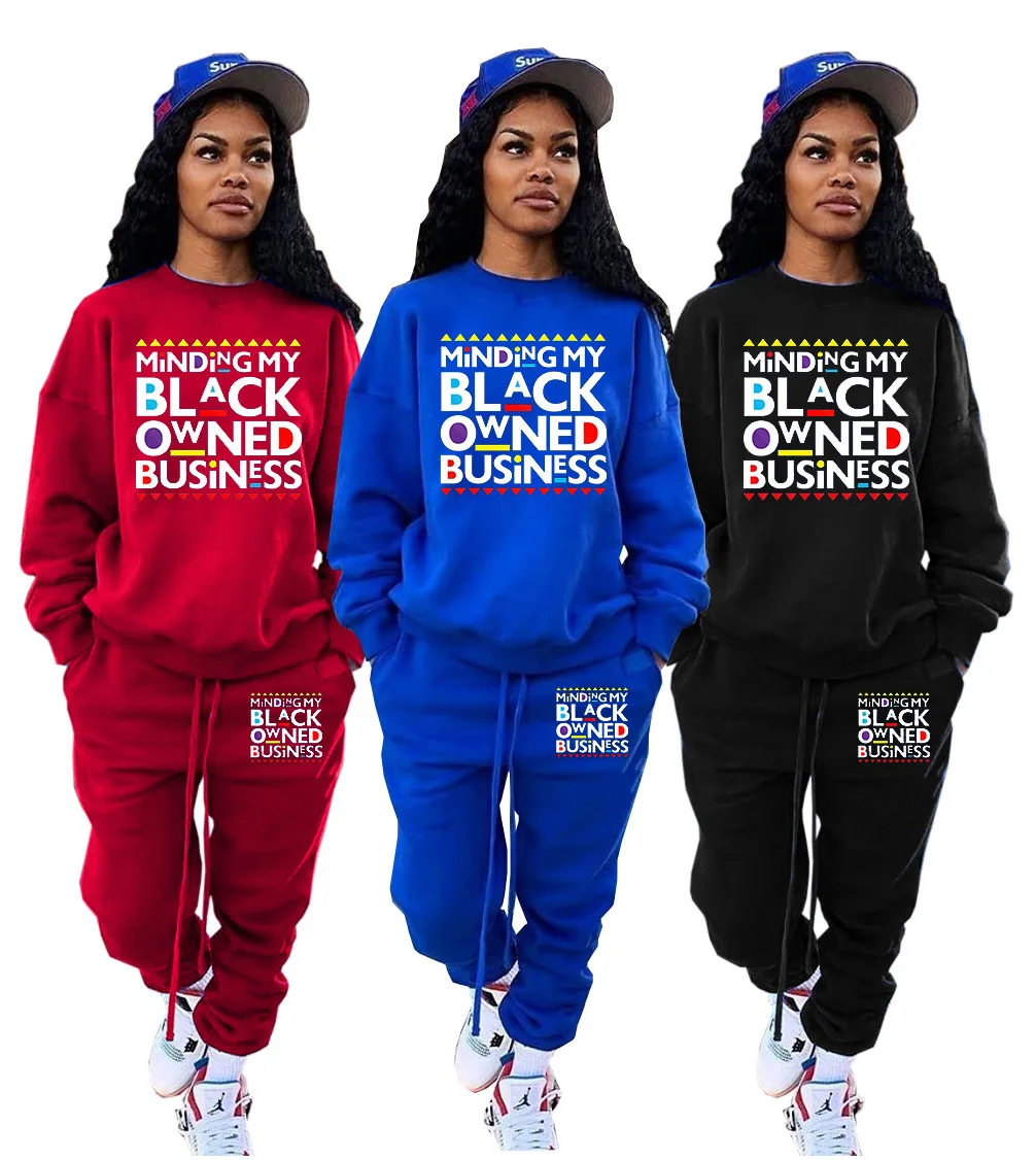 

Two Piece Set Women's Tracksuit Round Neck Floral Print Pullover and Long Pants Two Piece Set Plus Size 2XL SP654