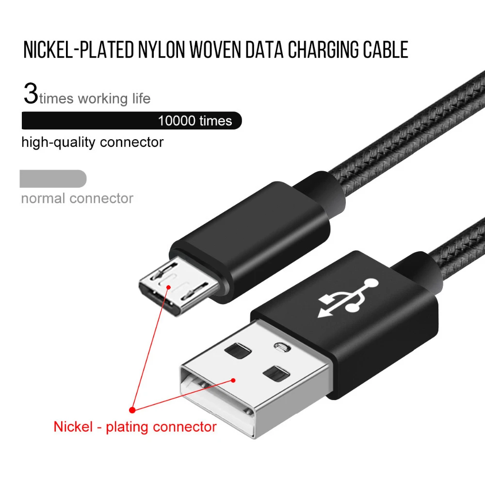 Кабель Micro USB PUJIMAX нейлоновый 1 2 м|Кабели для мобильных телефонов| |