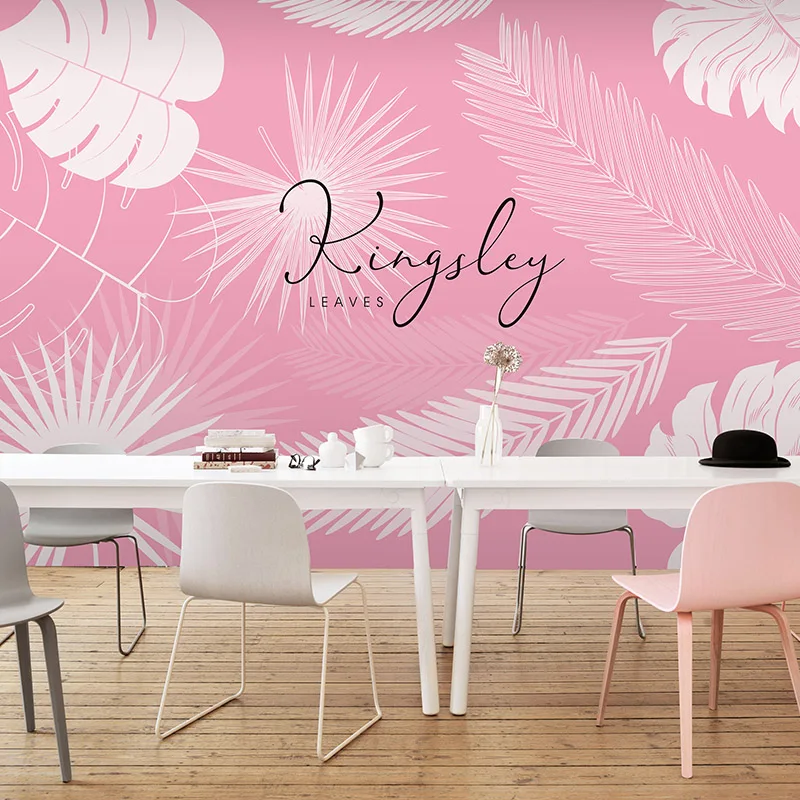 Настенные обои 3D с изображением свежих растений листьев банана фона для