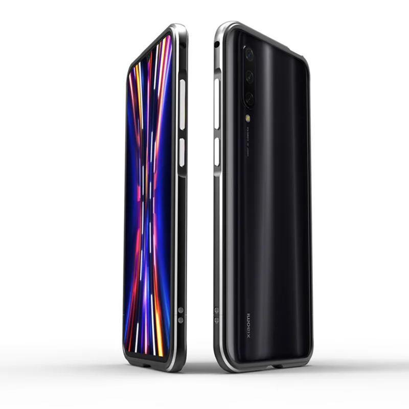 Для Xiaomi Mi A3 Lite чехол металлический каркас двойной цвет Алюминиевый Бампер Защитный чехол для Xiaomi Mi A3 Lite чехол