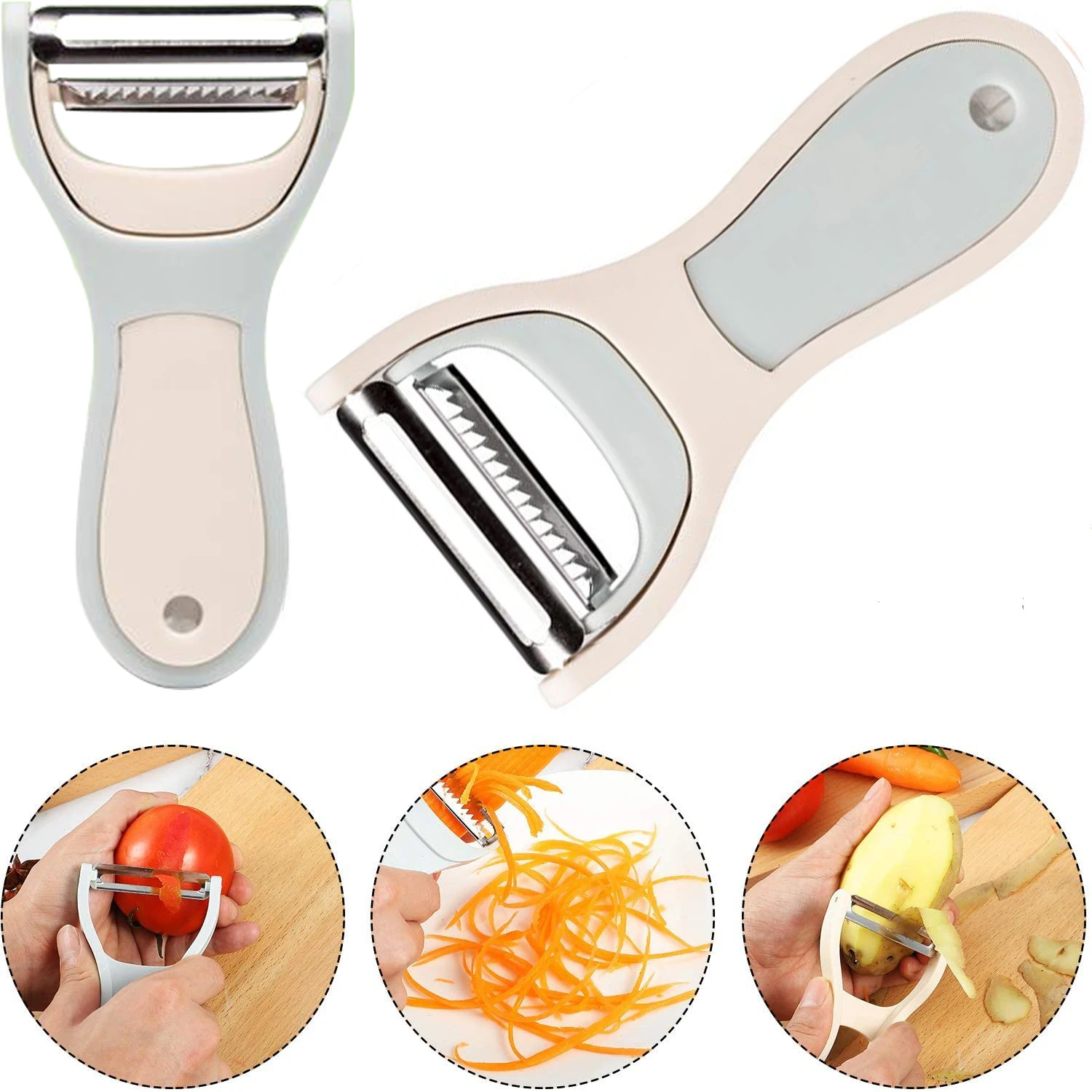 

2 in 1 Kitchen Sharp Fruit Peeler Multi-purpose Home Y Shape Peeler Metal Vegetable Fruit Skin-peeler Slicer Sharp Blade Tools