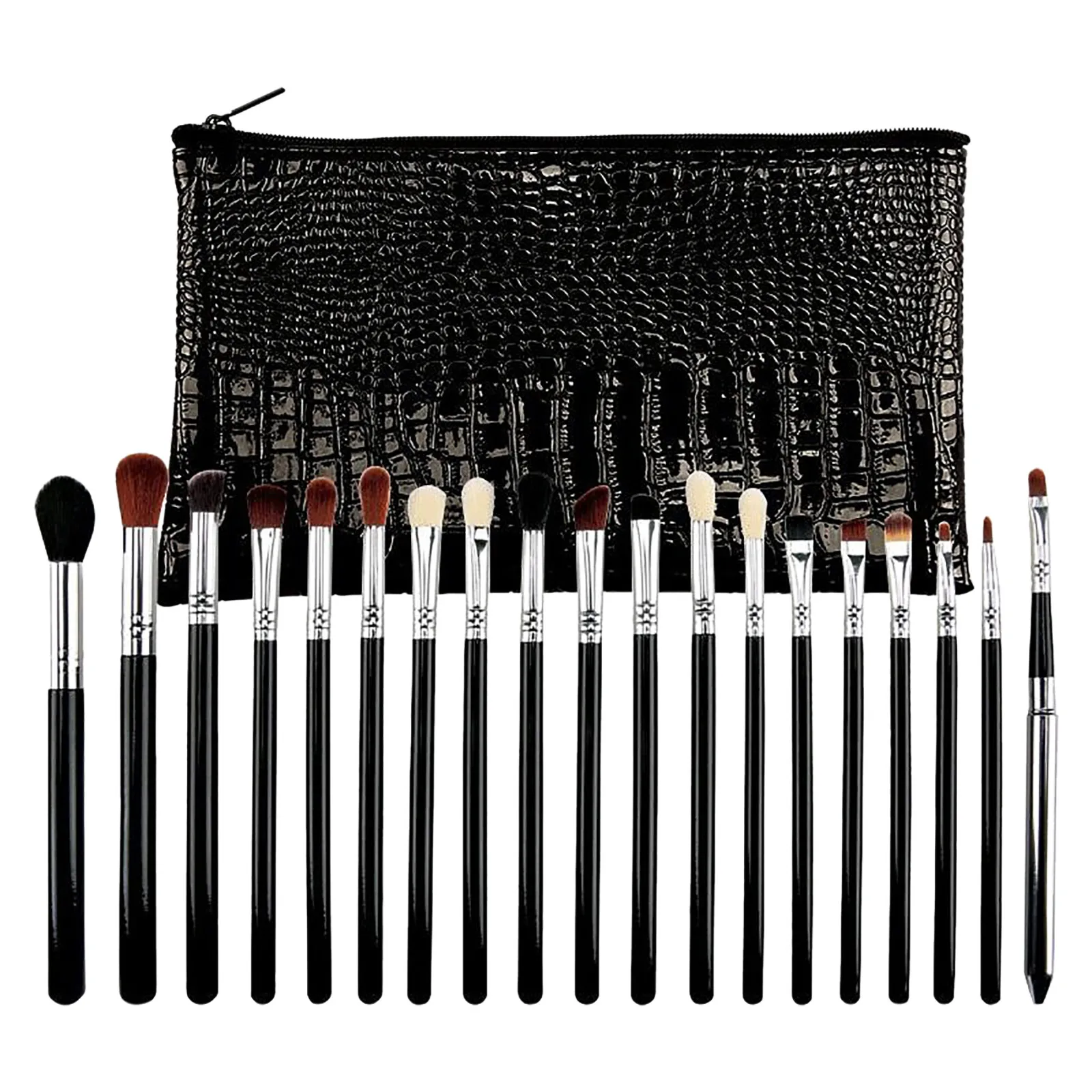 19 кистей для макияжа подводка глаз растушевка набор теней с высоким блеском