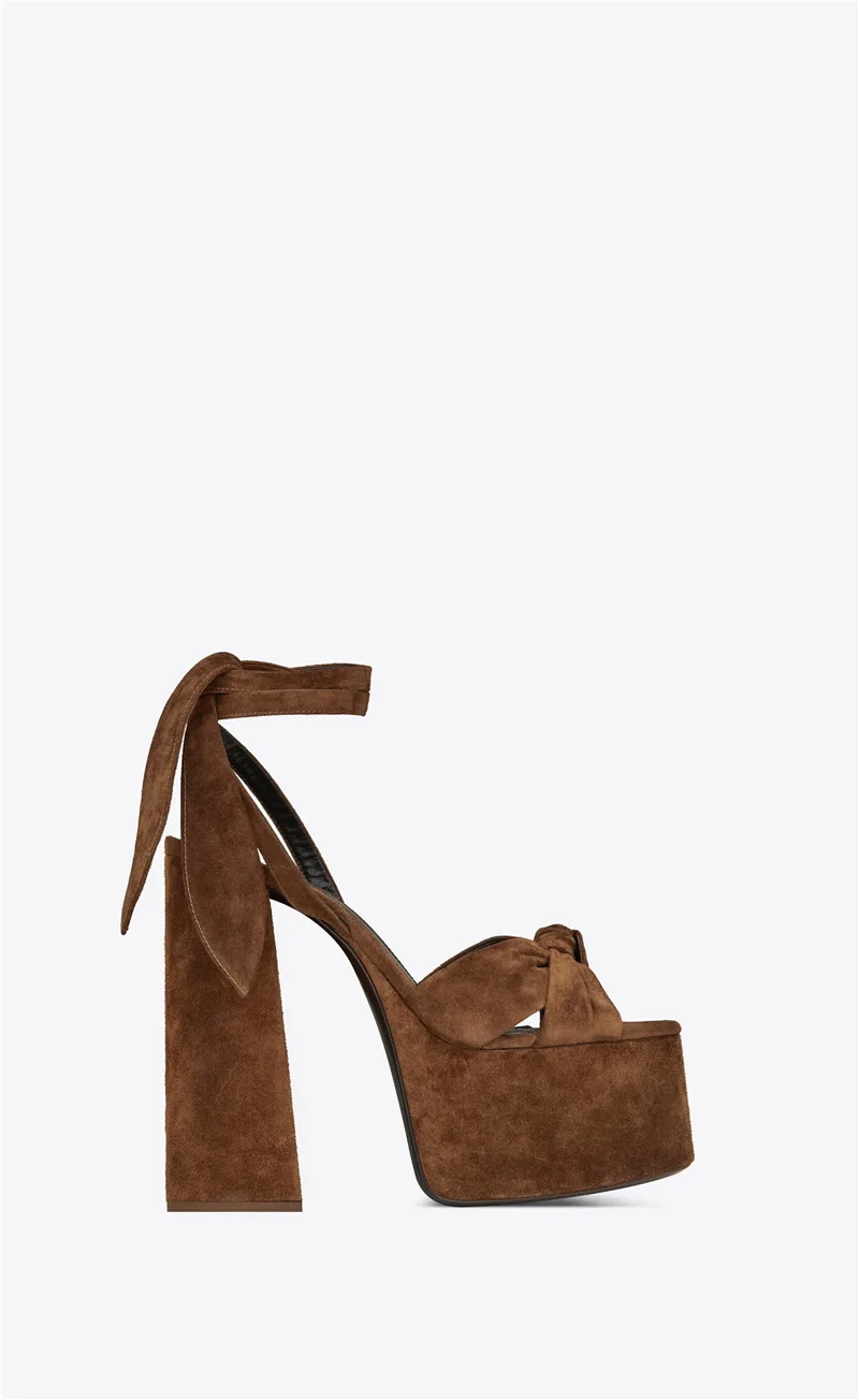 

2021 super high heel thick heel fish mouth side nightclub show women's shoes low top ankle belt fashion sandals