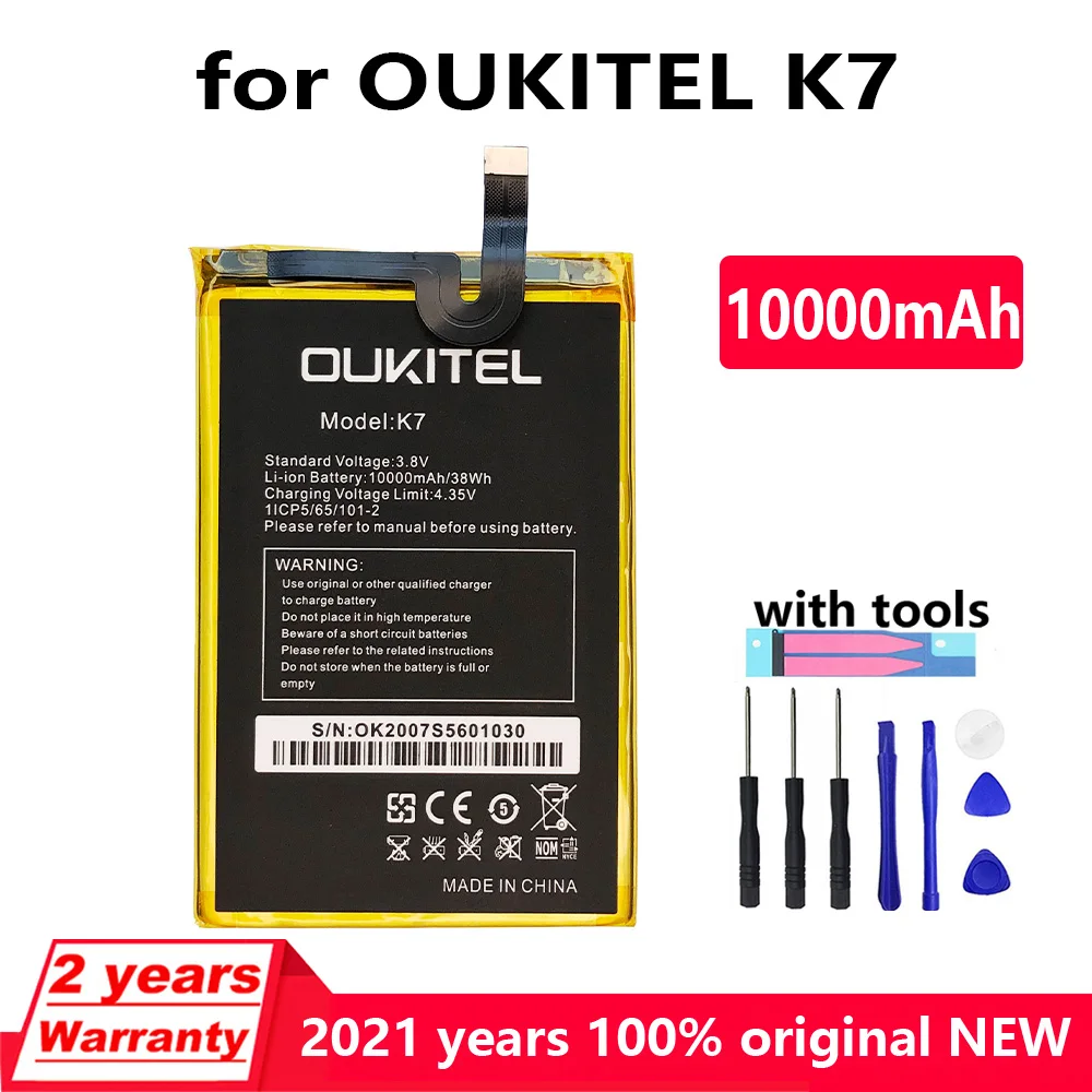 

New Original K7 10000mAh battery For Oukitel K7 High Quality Replacement Batteries Batteria With Free Tools+Tracking number
