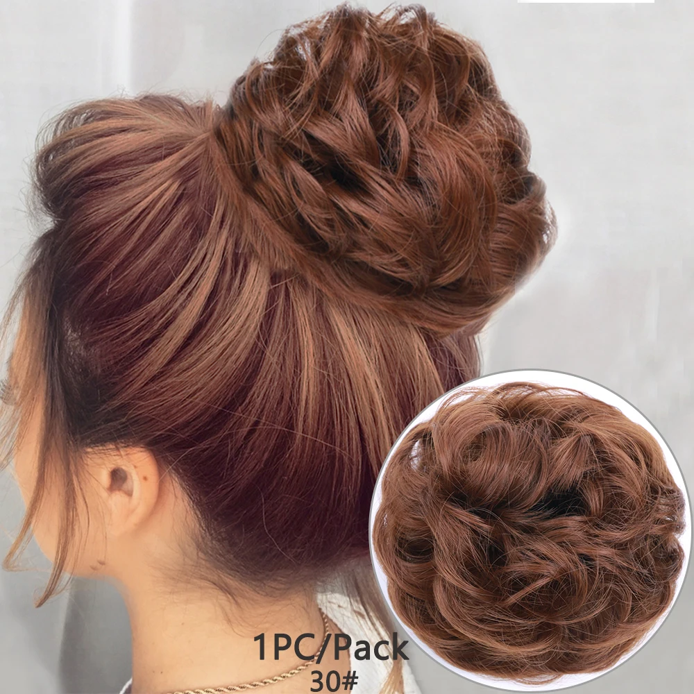 Грязные волосы пучок для женщин шиньон наращивания синтетический парик кольцо