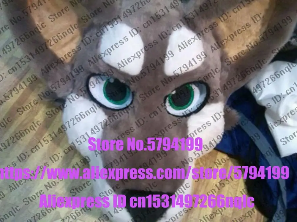 Доступно реальное фото на заказ только голова dx0027 костюм с собакой хаски из меха