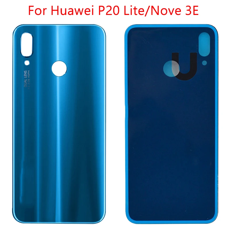 Стеклянный задний корпус для HUAWEI P20 Lite крышка аккумулятора Замена Huawei Nova 3E Задняя