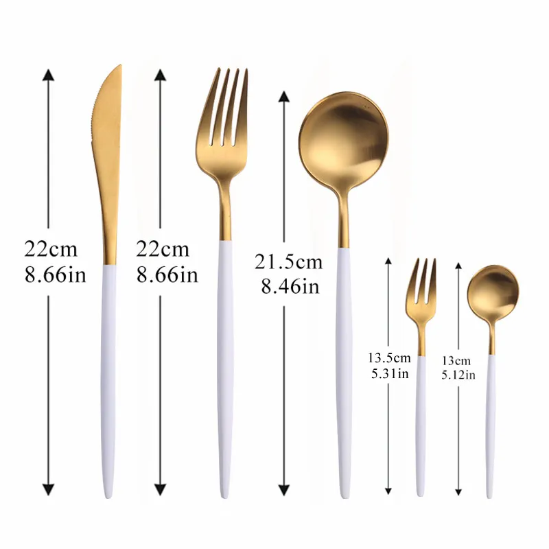 Набор столовых приборов Gold Cultery ложка кухонные вилки и ложки стальной набор