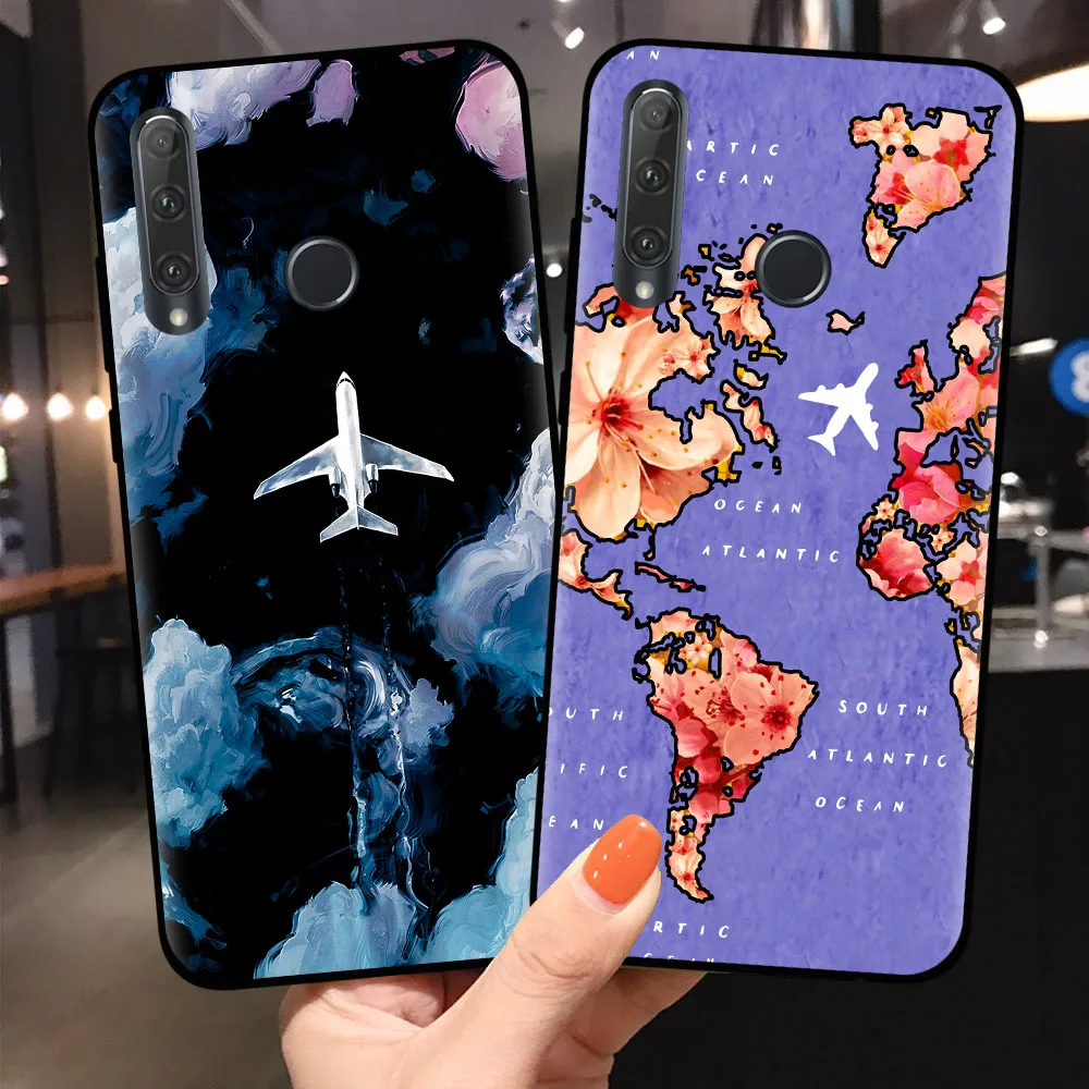 Мягкий силиконовый чехол для телефона Huawei Honor 10 20 Lite Pro 10i 8X 8C 9X P30 World Map Travel