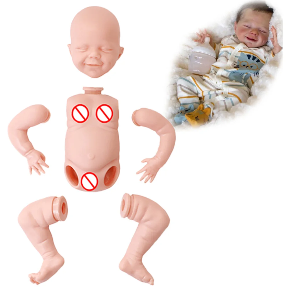 

Популярные 17 дюймов Reborn Baby Doll комплект спальный апреля рисунком в виде улыбающихся рожиц; DIY Reborn Baby Doll очень мягкая на ощупь Неокрашенный Нез...