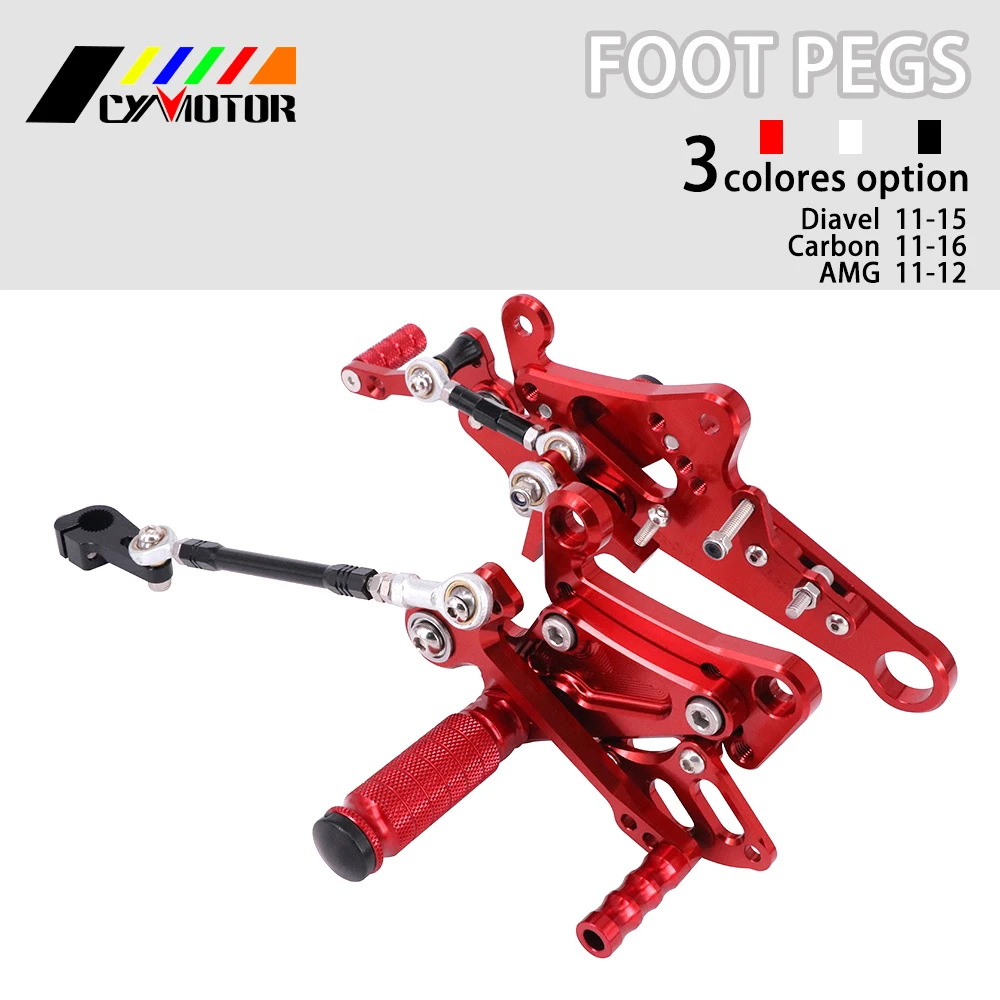 

Аксессуары для мотоциклов Регулируемые подножки из нержавеющей стали педали для Ducati Diavel 2011-2015 Carbon 2011-2016 AMG 2011-2012