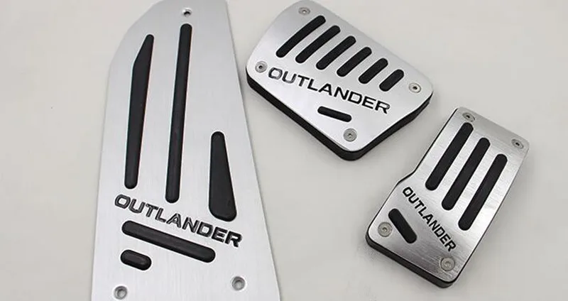 Автомобильный газ педаль акселератора, авто подножка и педаль тормоза для mitsubishi outlander 2013-, автомобильные аксессуары - Название цвета: Черный