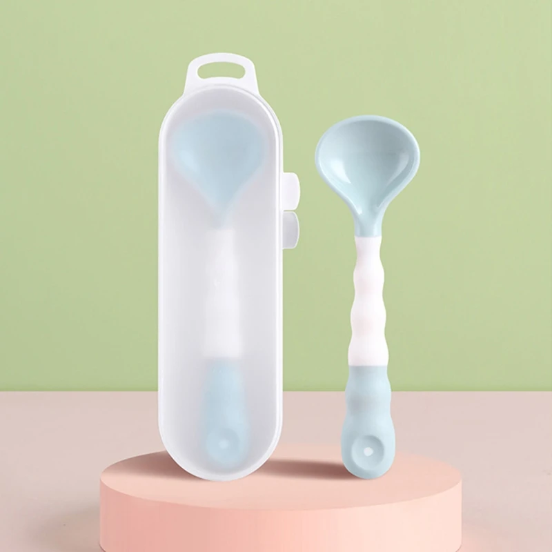Baby Bendable Silicone Spoon Toddlers Feeding Training Tableware BPA Free Self-Feeding Learning for Infant H3CD | Мать и ребенок