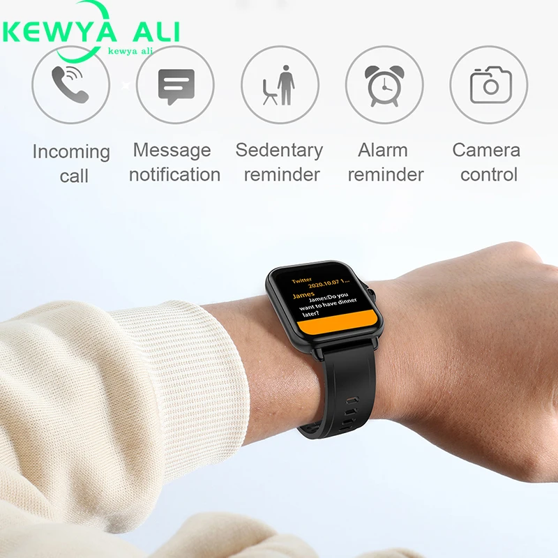 

Smart Watch Men Women Bluetooth Call Smartwatch ECG Fitness Tracker Waterproof 1.69 inch touch screen For Android iOS